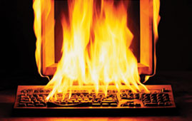 Burning computer
